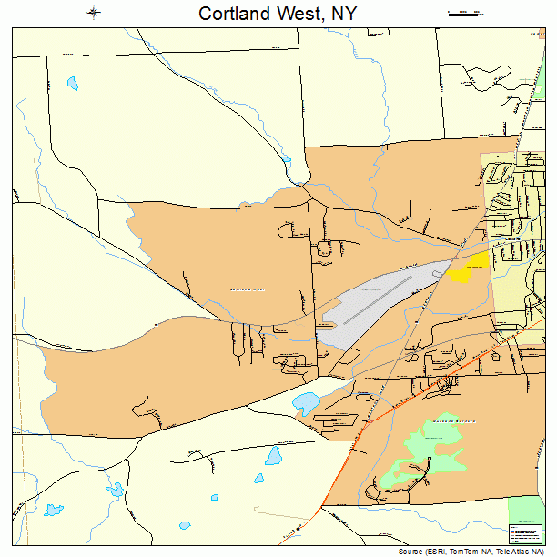 Cortland West, NY street map