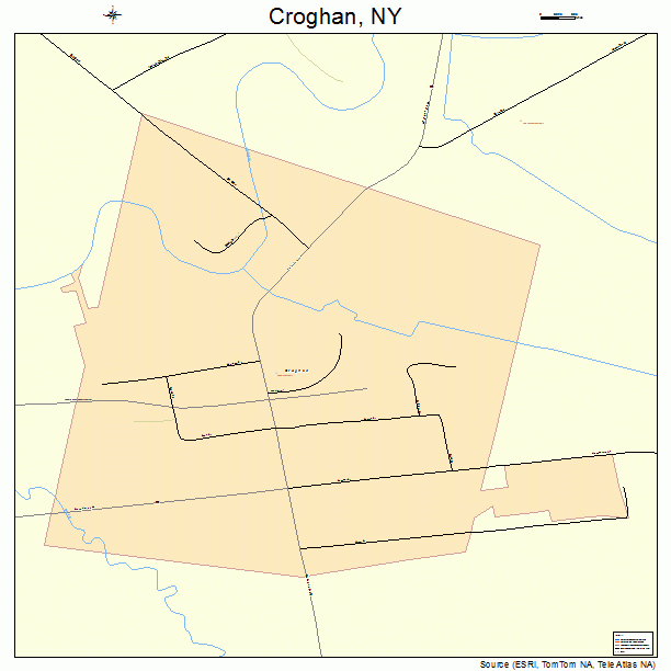 Croghan, NY street map