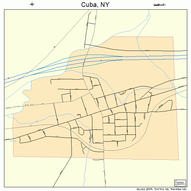 Cuba, NY street map