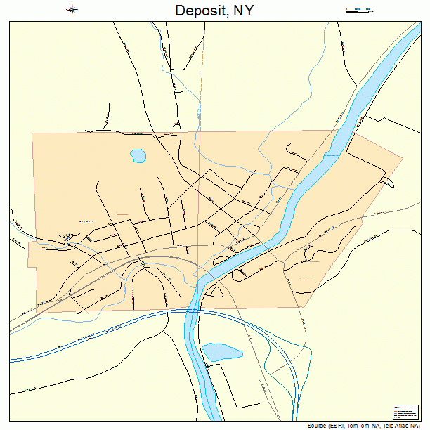 Deposit, NY street map