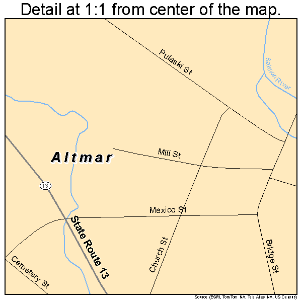 Altmar, New York road map detail