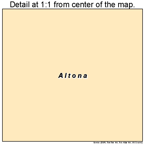 Altona, New York road map detail