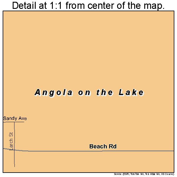 Angola on the Lake, New York road map detail