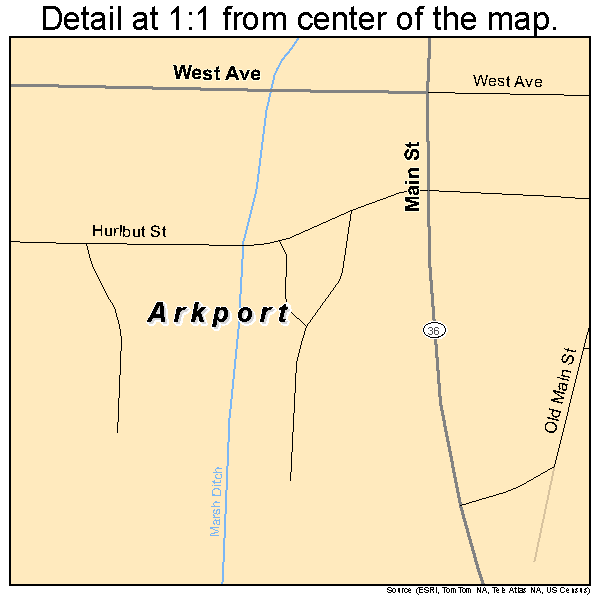 Arkport, New York road map detail