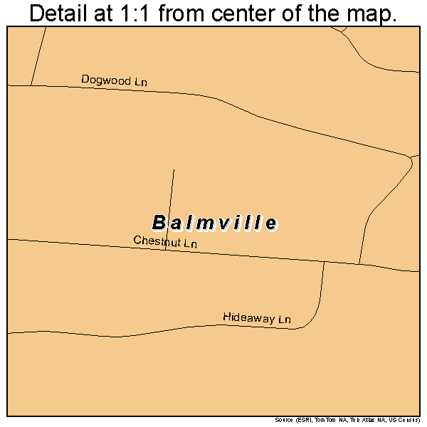 Balmville, New York road map detail