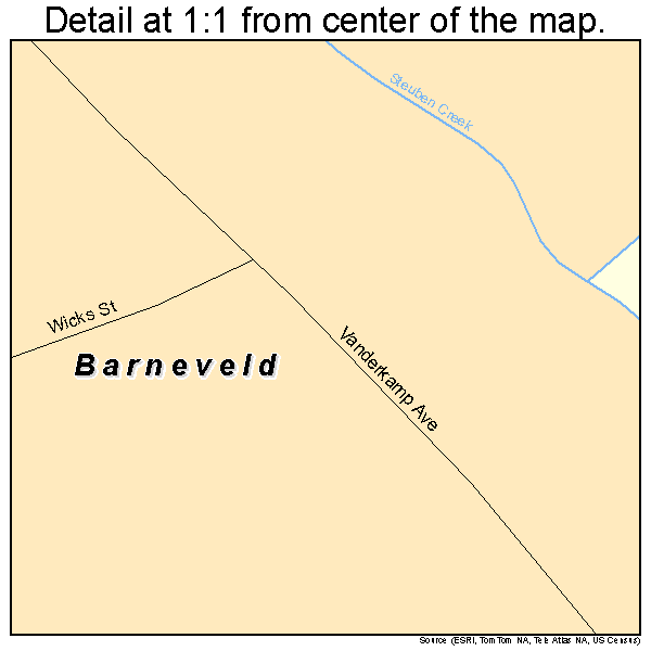 Barneveld, New York road map detail