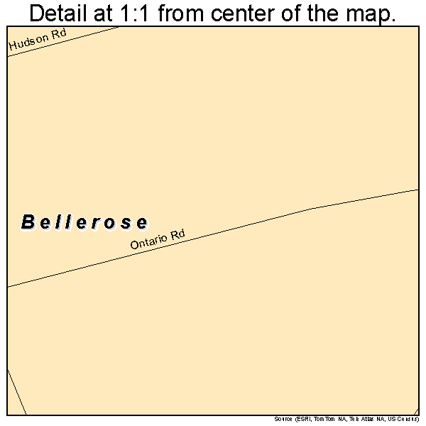 Bellerose, New York road map detail