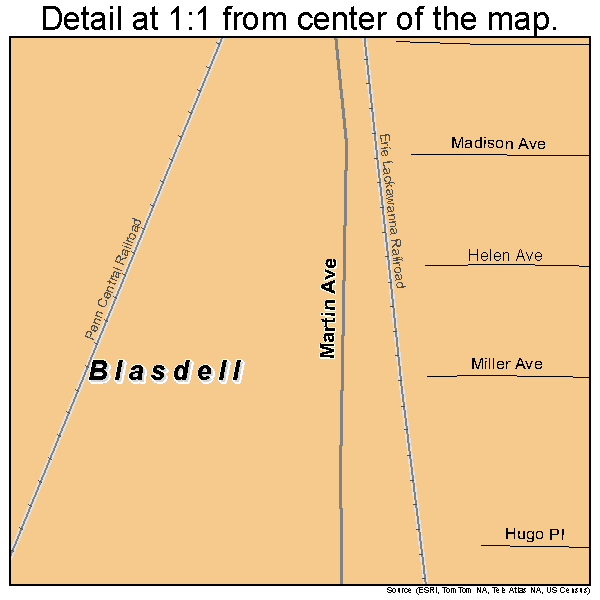 Blasdell, New York road map detail