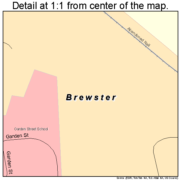 Brewster, New York road map detail