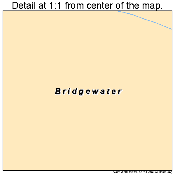 Bridgewater, New York road map detail