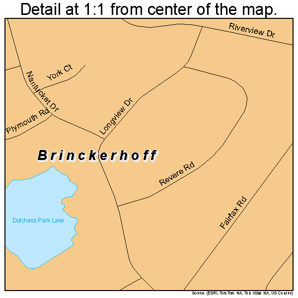 Brinckerhoff, New York road map detail
