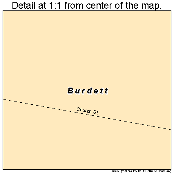 Burdett, New York road map detail