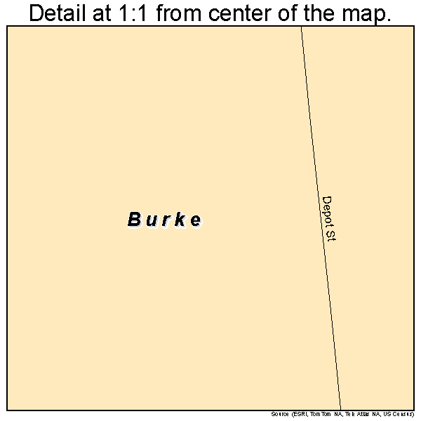 Burke, New York road map detail