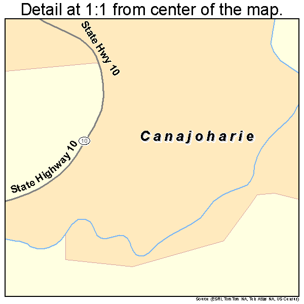 Canajoharie, New York road map detail