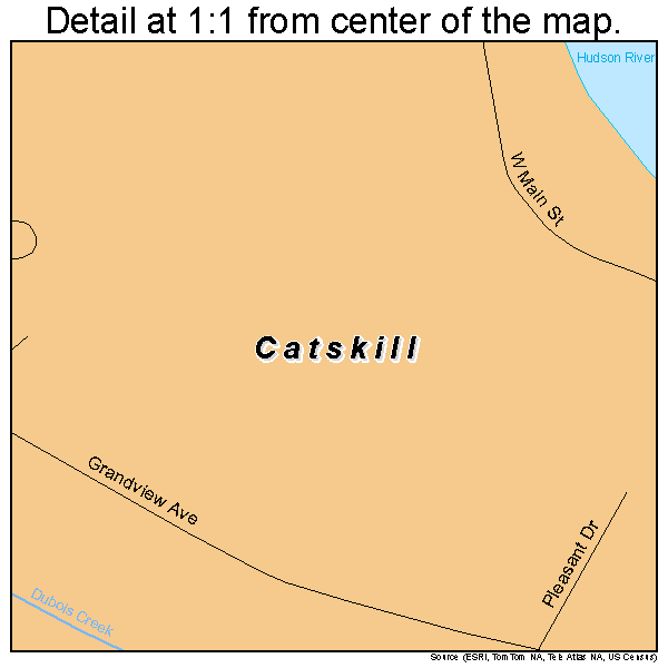 Catskill, New York road map detail