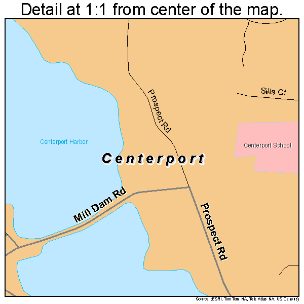 Centerport, New York road map detail
