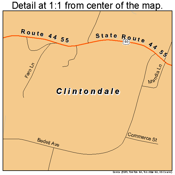 Clintondale, New York road map detail