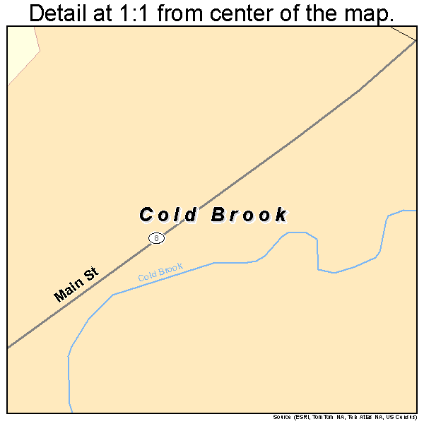 Cold Brook, New York road map detail
