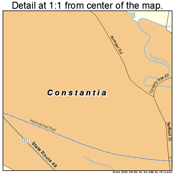 Constantia, New York road map detail