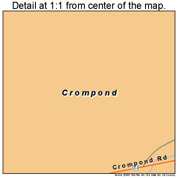 Crompond, New York road map detail