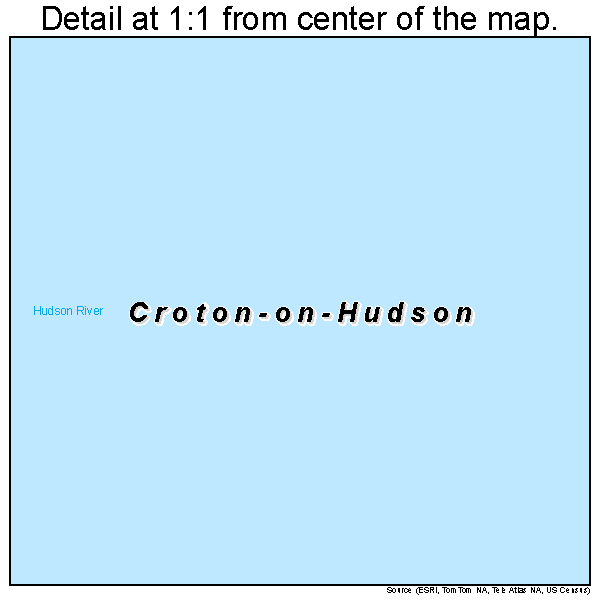 Croton-on-Hudson, New York road map detail