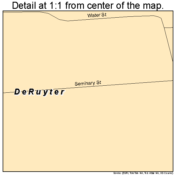 DeRuyter, New York road map detail