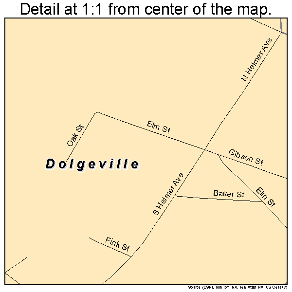 Dolgeville, New York road map detail