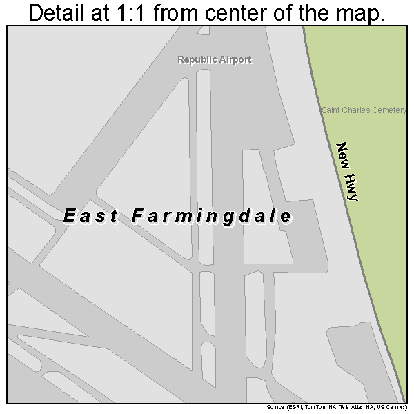 East Farmingdale, New York road map detail