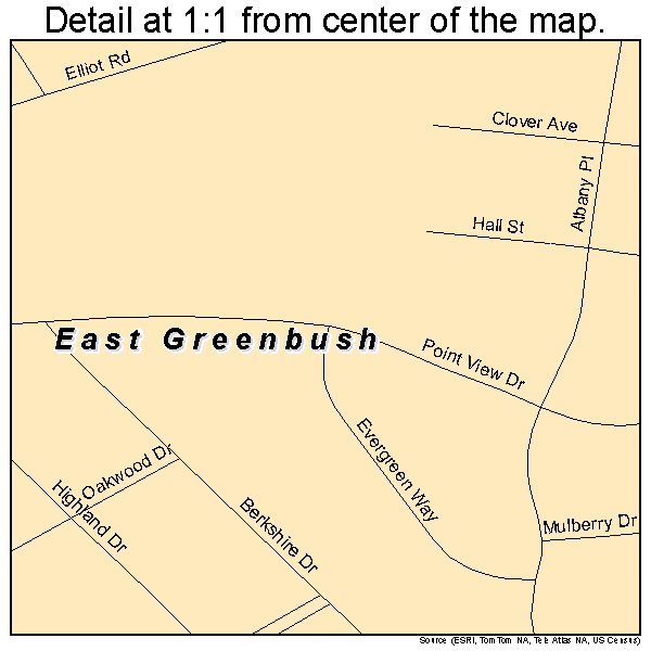 East Greenbush, New York road map detail
