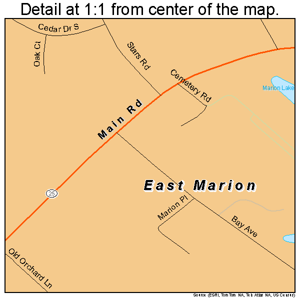 East Marion, New York road map detail