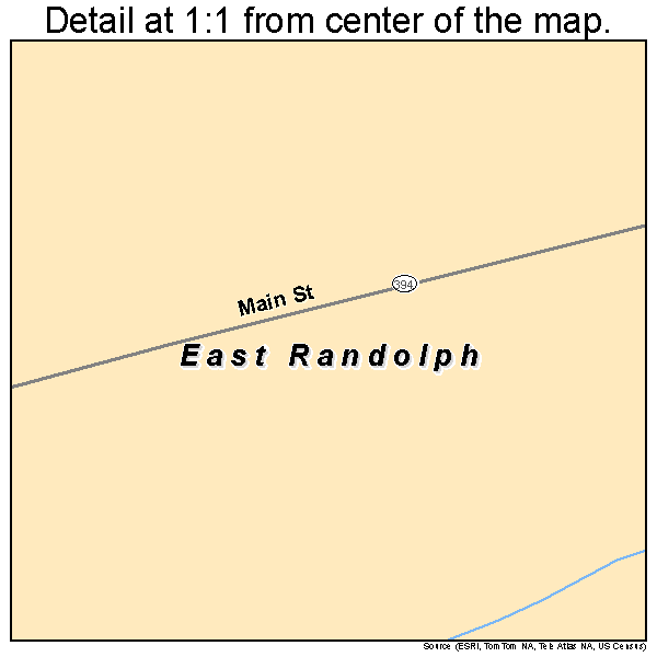 East Randolph, New York road map detail