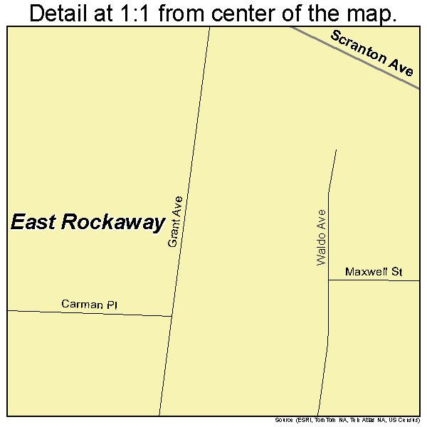 East Rockaway, New York road map detail