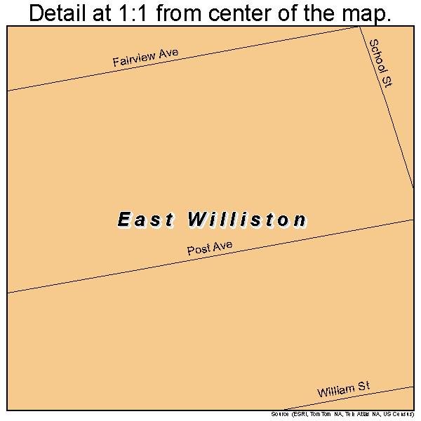 East Williston, New York road map detail