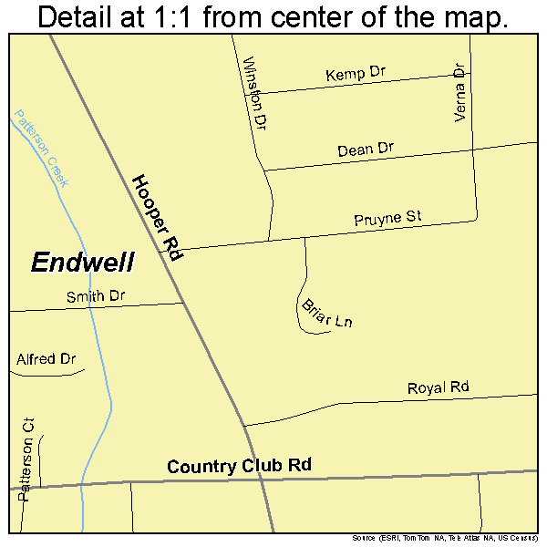 Endwell, New York road map detail