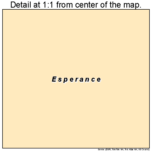Esperance, New York road map detail