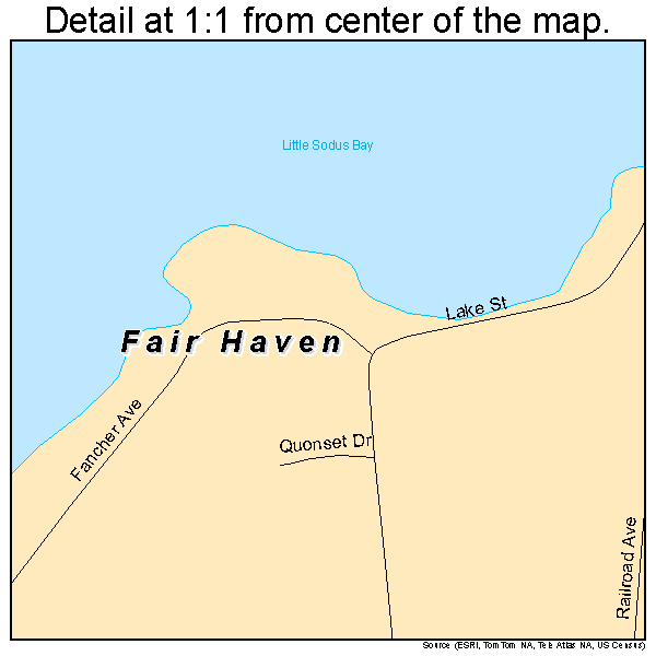 Fair Haven, New York road map detail