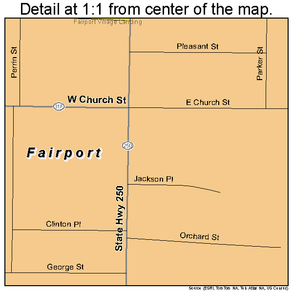 Fairport, New York road map detail