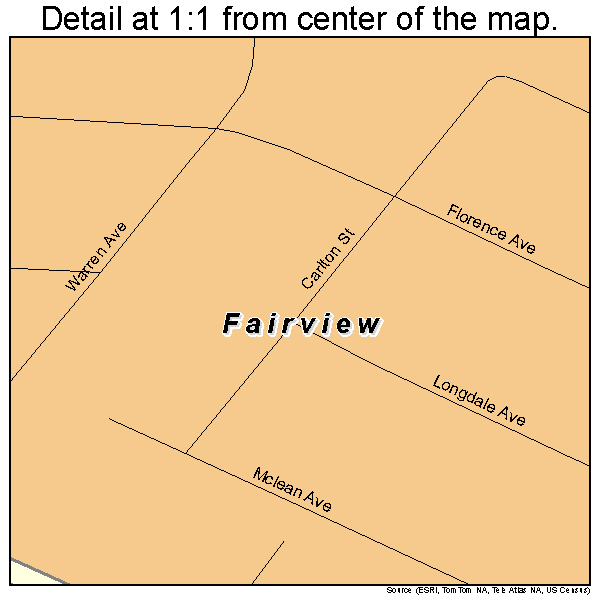 Fairview, New York road map detail