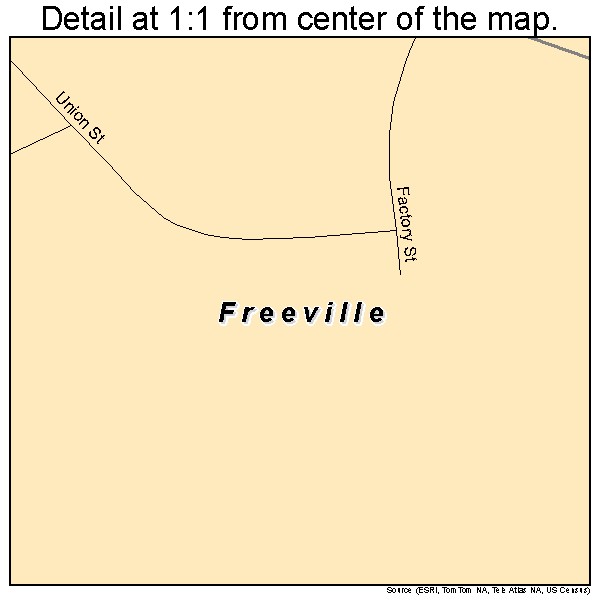 Freeville, New York road map detail