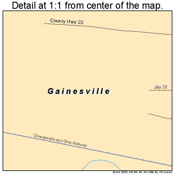 Gainesville, New York road map detail