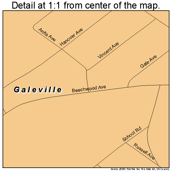 Galeville, New York road map detail