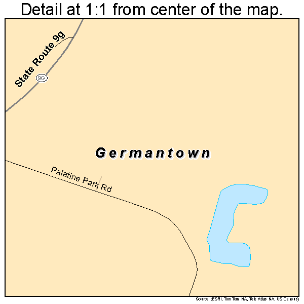 Germantown, New York road map detail