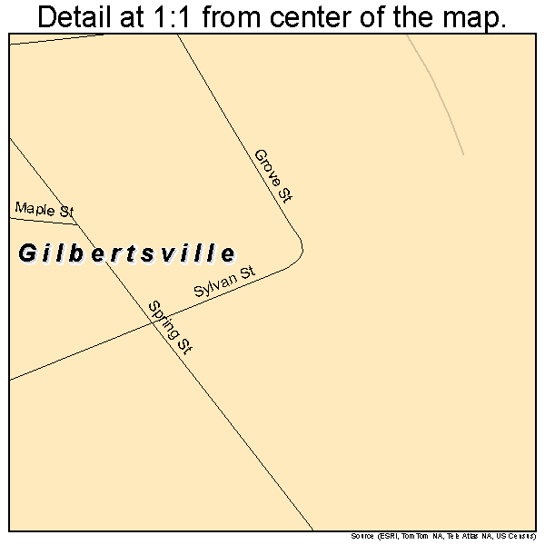 Gilbertsville, New York road map detail