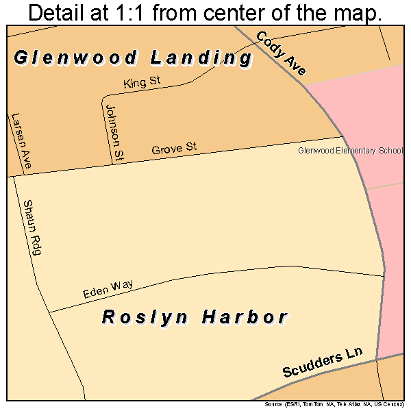 Glenwood Landing, New York road map detail