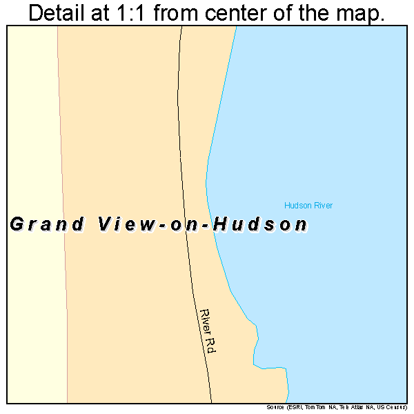 Grand View-on-Hudson, New York road map detail