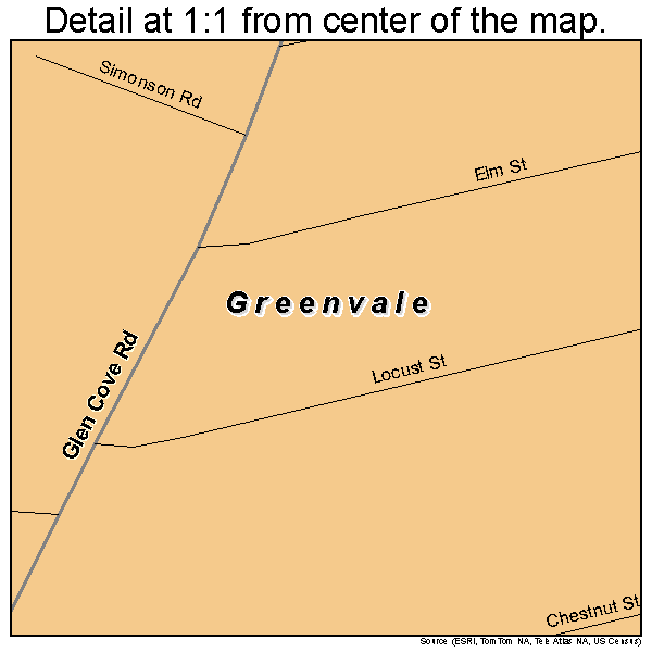 Greenvale, New York road map detail