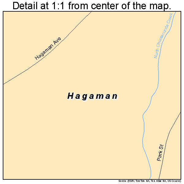 Hagaman, New York road map detail