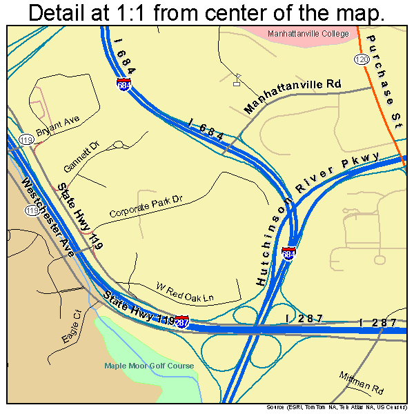 Harrison, New York road map detail