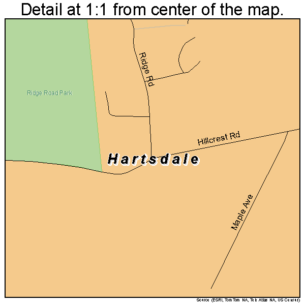 Hartsdale, New York road map detail