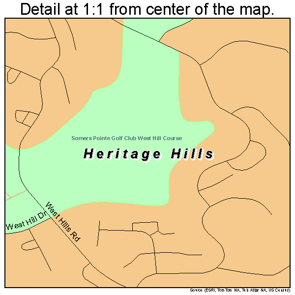 Heritage Hills, New York road map detail